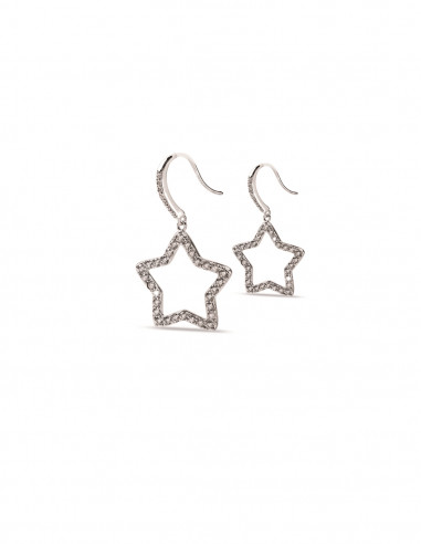 Pendientes estrella colgante con zirconitas, Jewels