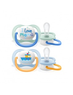 Chupetes Soothies de silicona 0-6 meses niño Philips Avent 2 ud.