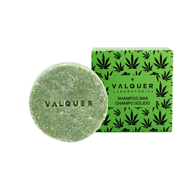 Champú sólido sin sulfatos Hemp con extracto de aceite de cannabis y cáñamo, Valquer