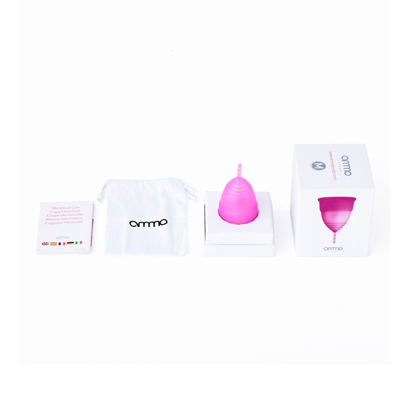 Copa Menstrual de silicona rosa talla L