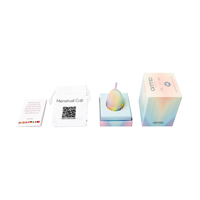 Copa Menstrual colors de silicona, talla L