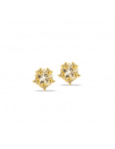 Pendientes hipoalergénicos Copos de Nieve con Zirconita blanca, Jewels