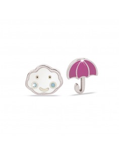 Pendientes hipoalergénicos kids Nube y Paragüas