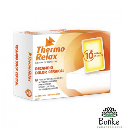 Recambio dolor cervical, contiene 6 dispositivos terapéuticos autocalentables, Thermo Relax